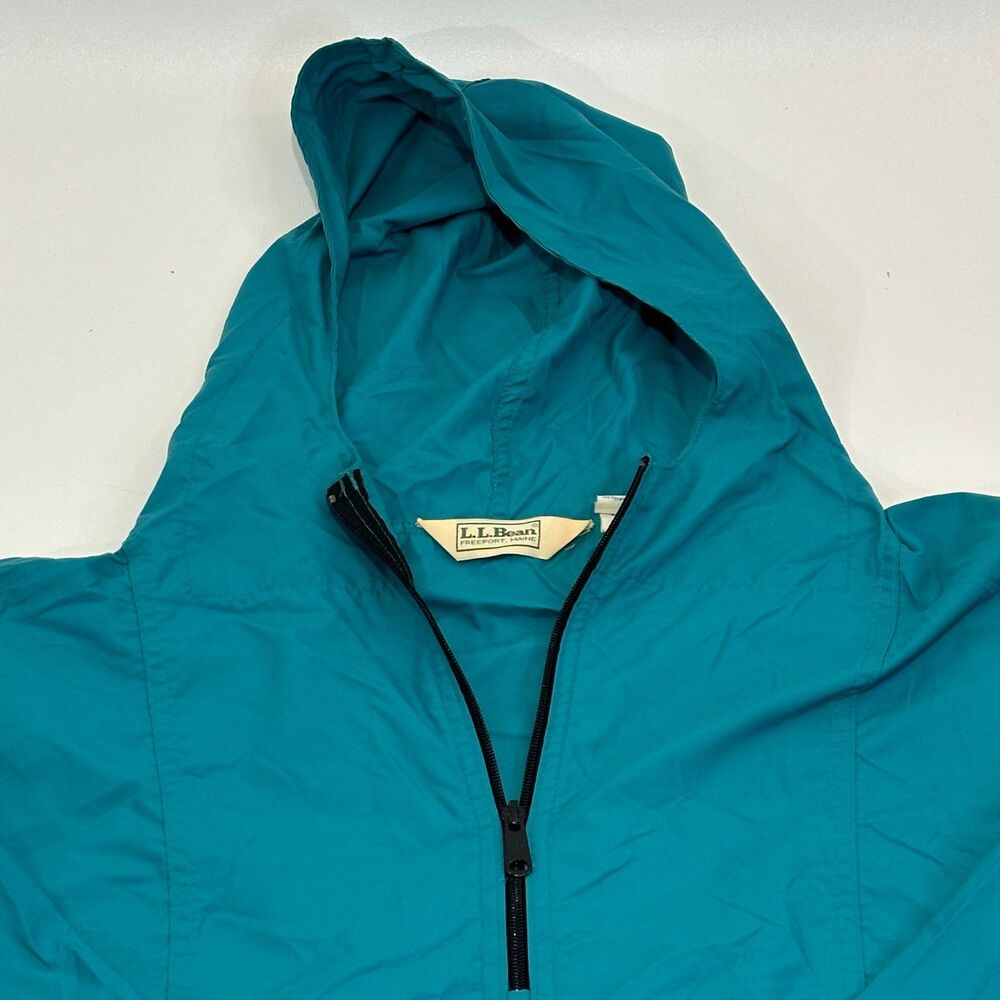 L.L. Bean Men s Pullover Hooded Windbreaker Teal Size‎ XL